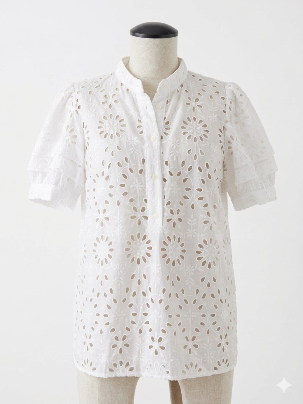 J. Crew re-imagined White Eyelet Shirt xxs
